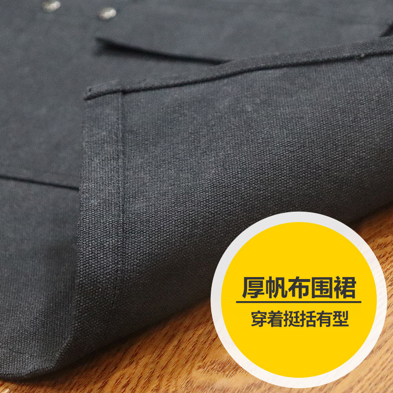 Delantal de lona gruesa Amazon con logotipo personalizado, ropa de trabajo para mecánicos de automóviles, carpintería, delantal de herramientas con múltiples bolsillos, venta al por mayor.