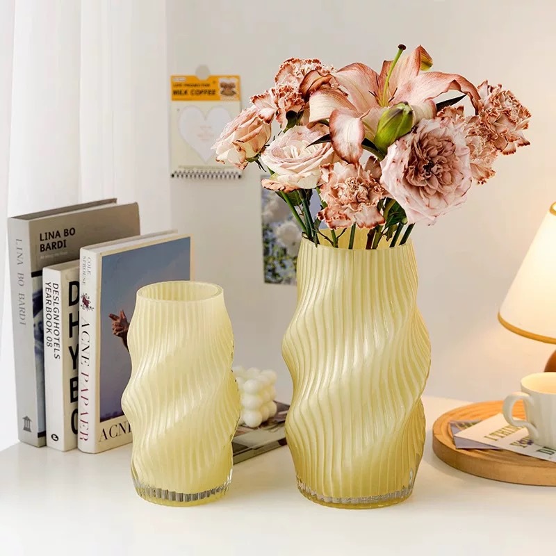 Botón caramelo color Fenton feng shui jardín de vidrio decoración para el hogar floreciente floreciente moderno simple