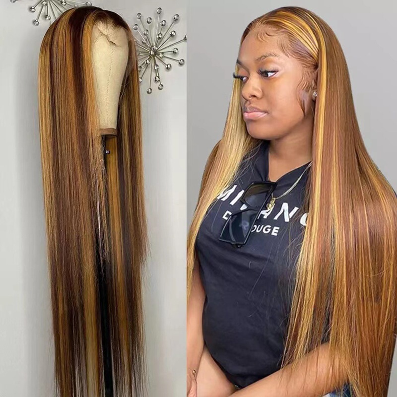 13x 4 Curly Front Lace Wig 13*4 Brown Long Straight Hair Lace Frontal Wig Amazon