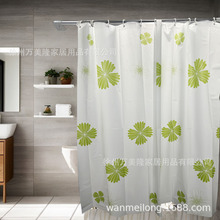 可定制跨境新品PEVA浴室浴帘防水防霉卫生间洗澡隔断帘子厂家批发