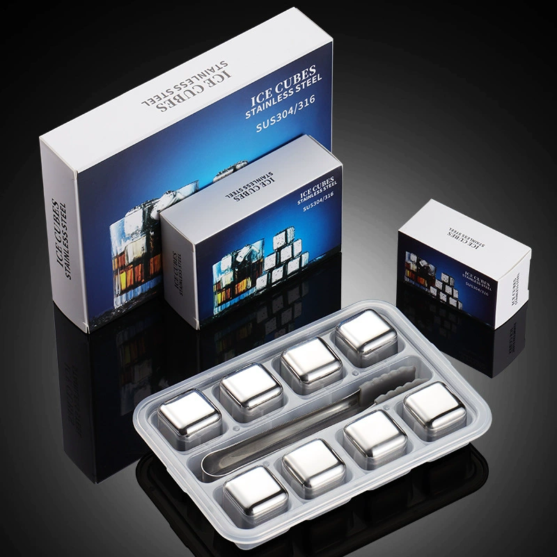 Нержавеющая сталь Ice Color Box Костюм Ледяной артефакт Красное вино Ледяной виски Быстро замороженный 304 Ледяное вино Камень Журнал для печати