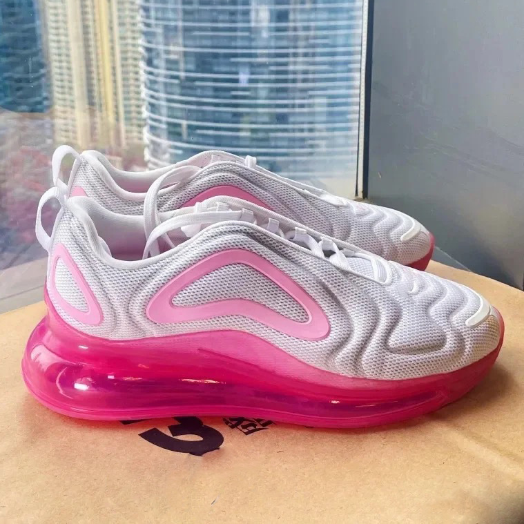 Cross-Border Max 720 Running Shoes Full-Length Air Cushion Breathable Jogging Shoes Casual Sports Shoes Couple Thick-Soled Commuting Shoes