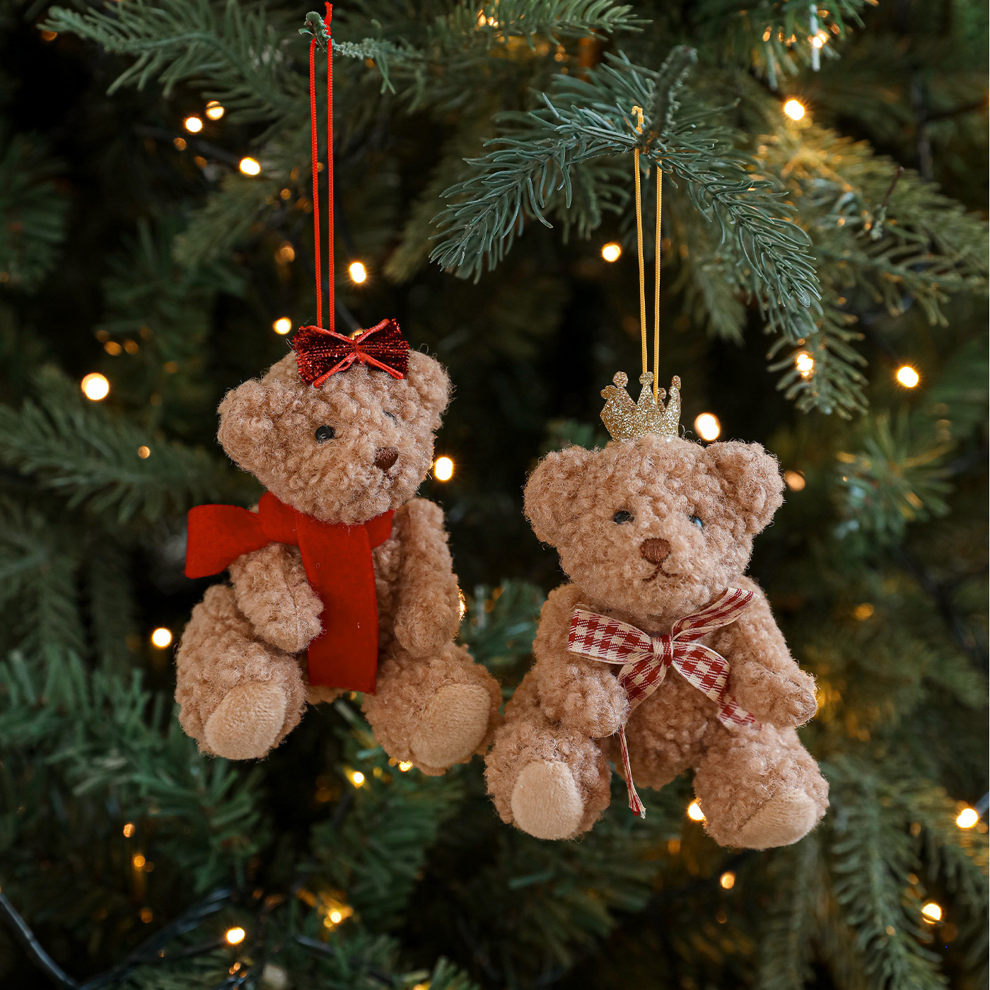 Nuevo lindo lindo pequeño oso de peluche colgante decoración navideña muñeca de peluche coche colgante muñeca de oso colgante