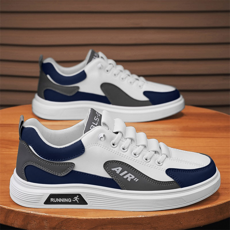 Zapatos de skate para hombres de verano nuevos zapatos deportivos transpirables de cuero de moda juvenil coreano universal zapatos blancos para hombres image 7