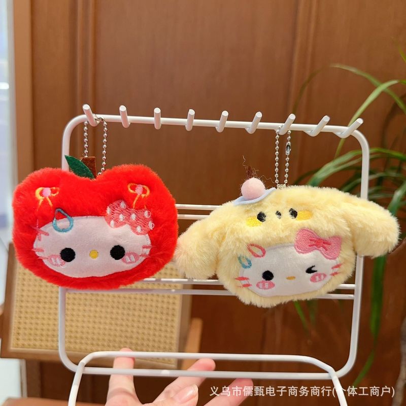 毛绒卡通苹果布丁狗kt公仔挂件玩偶包包钥匙扣箱包鞋袜挂饰品辅料|undefined