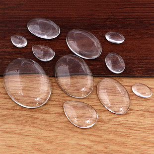 Time gem transparent glass oval droplet Drop OVAL GLASS DIY jewelry