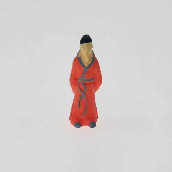 Orange red standing poet