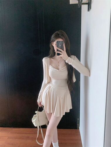 Pure sex girl suit women's spring and summer new style fried street slim figure slimming irregular suspender skirt three-piece set