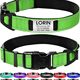 Pet Collar Nylon Reflective Ribbon Engravable Dog Collar Adjustable Dog Tab Anti-Lose Collar Supplies Factory