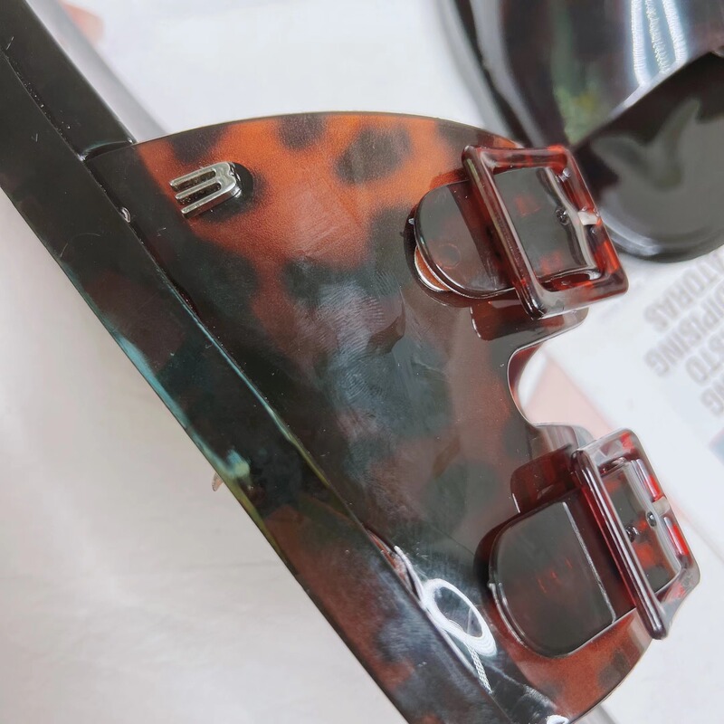 2022 Mei*Sha Square Buckle Leopard Print Beach Jelly Slippers 2022 Mei*Sha Square Buckle Leopard Print Beach Jelly Slippers