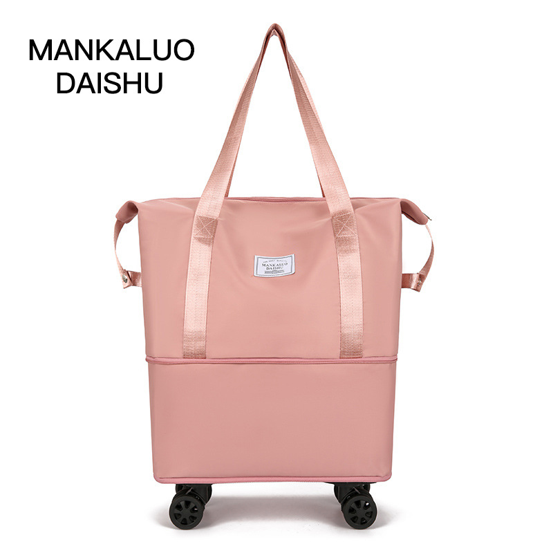 Bolsa de viaje de ropa de gran capacidad conveniente conjunto de equipaje de la carretilla bolsa de viaje de corta distancia bolsa de tela Oxford pendiente Bolsa De mujer