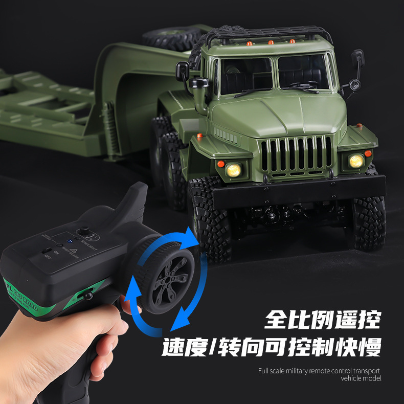 Cross-Border Naughty Dragon Transport Tractor Trailer Remote Control Drift Climbing Off-Road Car Six-Wheel Drive Boys' Toys Wholesale