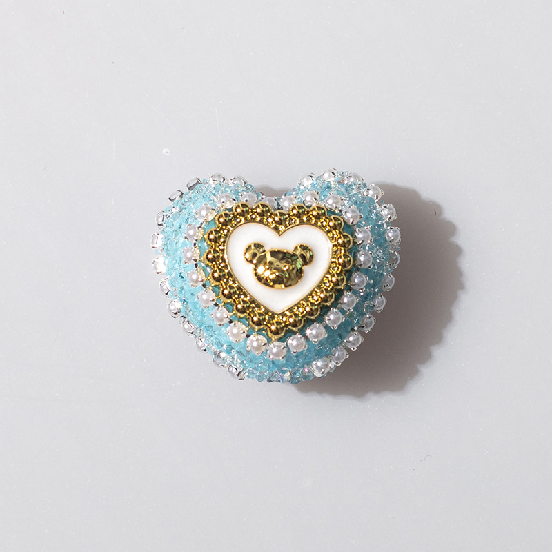 Cruz-frontera original nuevo DIY gran melocotón corazón teléfono móvil cadena colgante industria pesada rhinestone envuelto diamante accesorios de moda