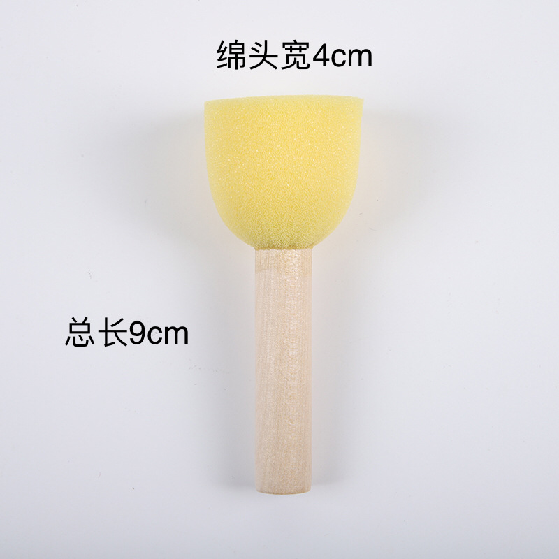 蘑菇头海绵拓印棒 DIY绘画印章原木手柄蘑菇画刷儿童涂鸦早教工具