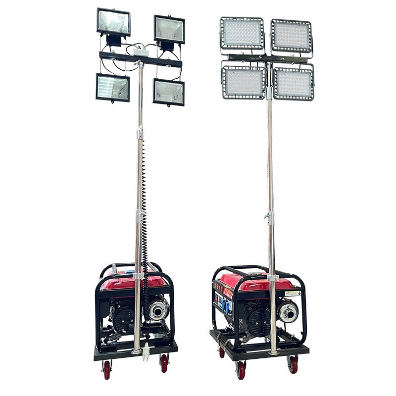 Набор мобильного подъемного освещения для аварийно-спасательных работ, противопаводковой защиты и ликвидации последствий наводнений, включая маяк и подъемные механизмы.