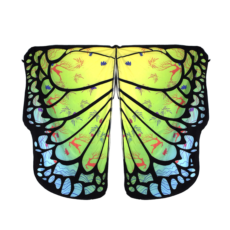 Halloween accesorios mariposa capa de baile espectáculo de baile aumentado mantel cos fiesta de punto capa exterior sobre hombros
