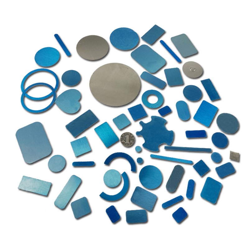 0.4 Square 430 Stainless Steel Magnetic Sheet Brushed Glossy Blue Film Magnetic Suction Cup with Adhesive Iron Sheet Bracket Adsorption