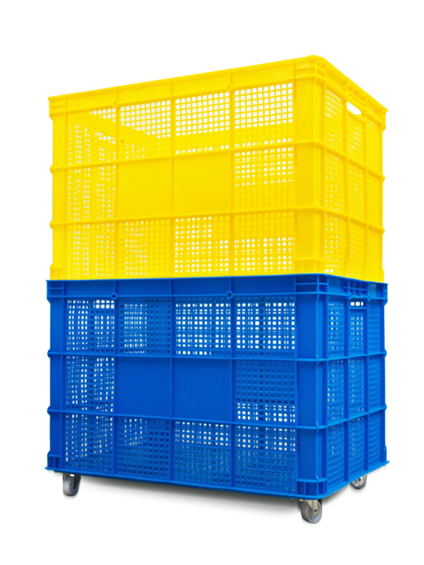 ✅Plastic basket rectangular thickened large vegetable and fruit frame express basket turnover basket plastic frame hollow turnover