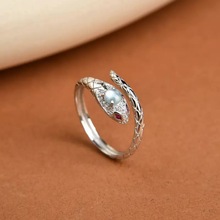 逆爱小醋包同款灵蛇戒指柴鸡蛋小众指环生肖设计开口个性手镯饰品