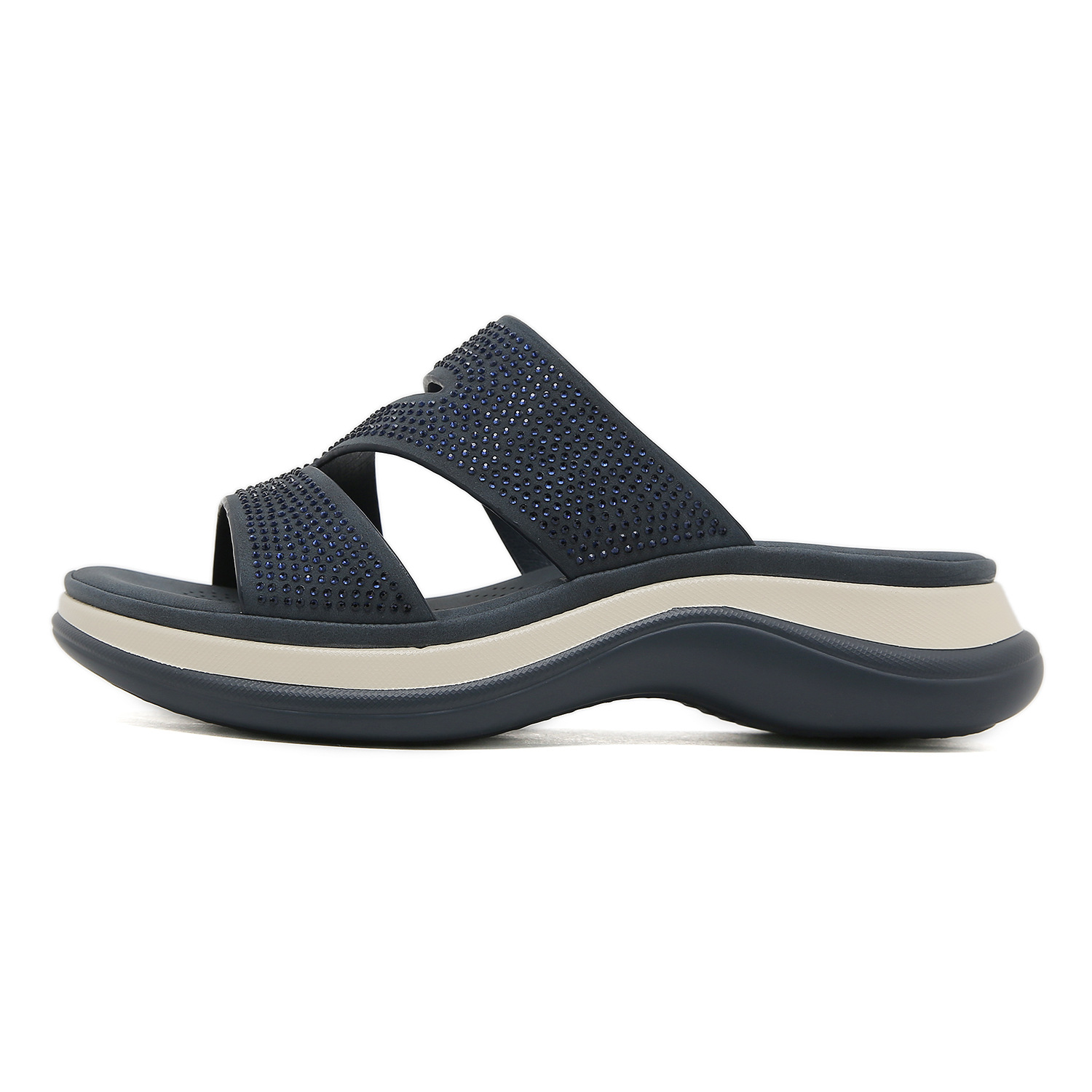 4003-2 Amazon nuevo 2025 Europa y los Estados Unidos de diamante grueso fondo transfronterizo tamaño grande ligero dulce zapatillas mujeres al por mayor