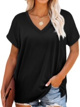 X 28904 Batwing Sleeve V-Neck Tee ������V��T�� �羳ŷ��