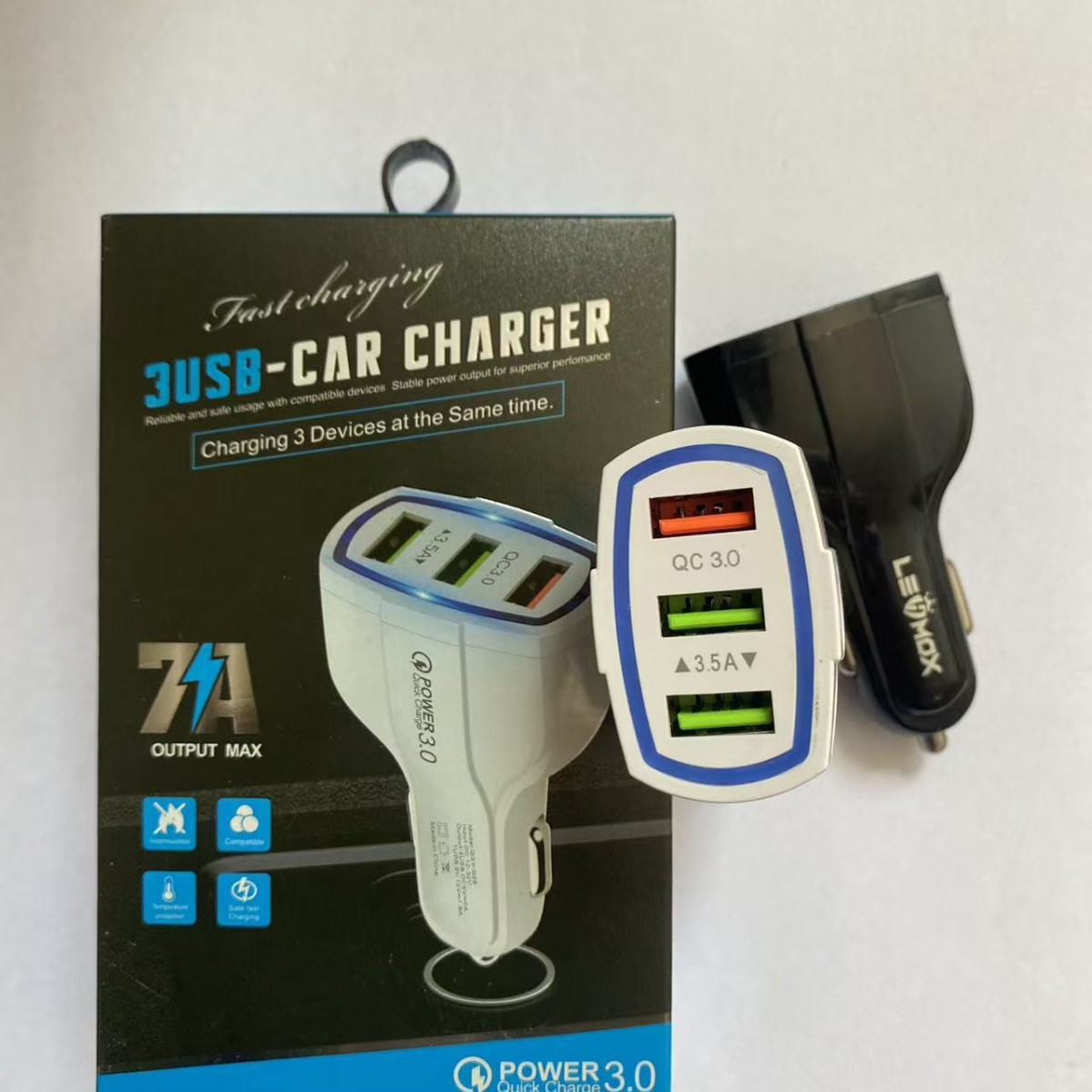Intelligentes Kfz-Ladegerät von der Quelle mit Dreifachfunktion – 3-USB-Autoladegerät für Mobiltelefone – Grenzüberschreitender Großhandel