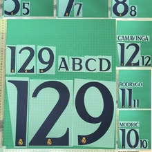 A+成人装23-24 皇马主场球衣号字母烫画号码热转印贴图球服球