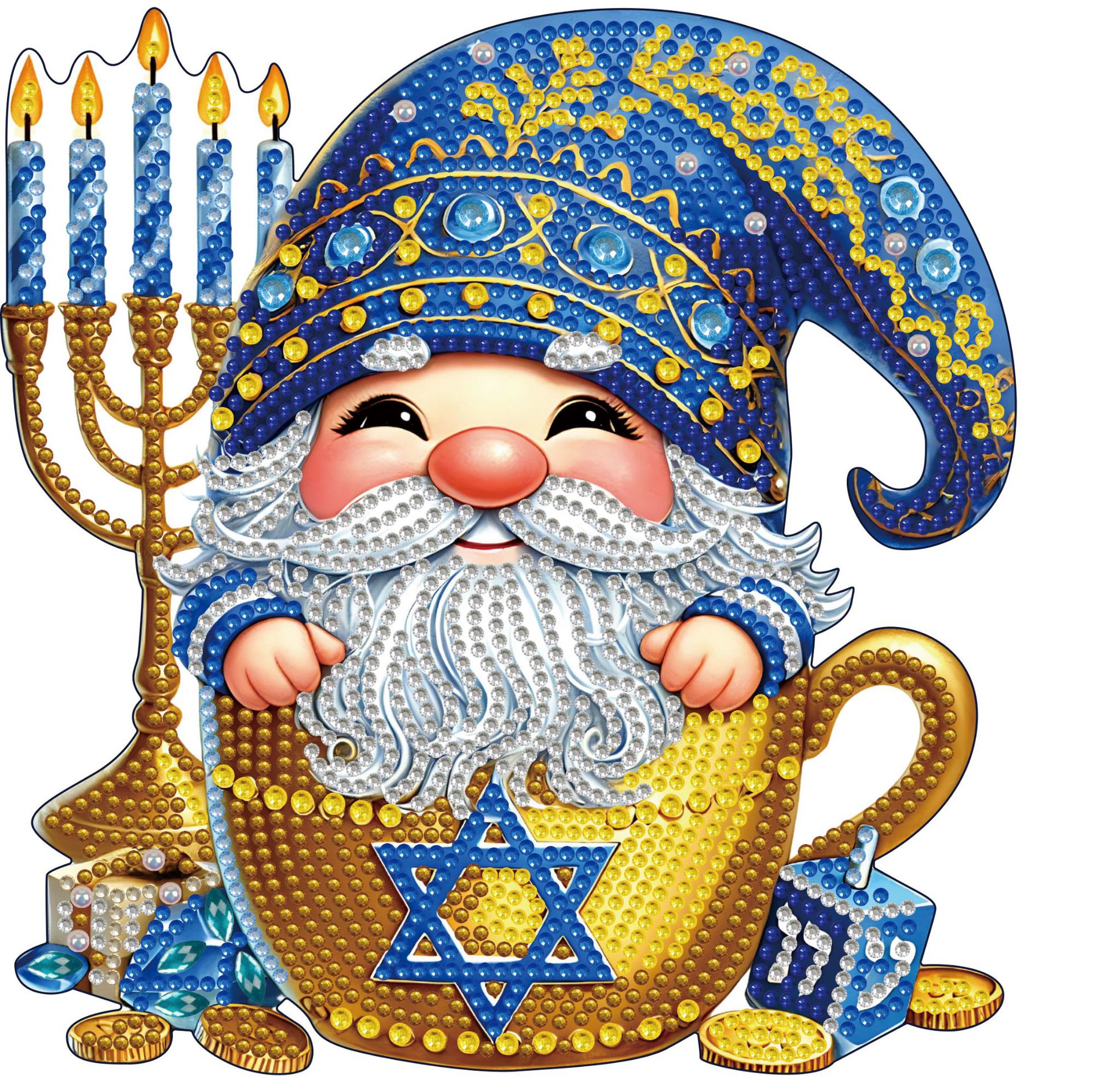 Diamante de bricolaje hecho a mano transfronterizo dibujo punto diamante 5D placa de yeso tridimensional adorno de juguete dinosaurio dibujos animados pintura infantil