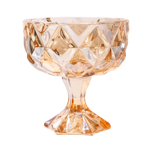 Ice cream cup, household salad bowl, milk vinegar juice tea drink dessert cup, glass high-footed yogurt ice cream bowl