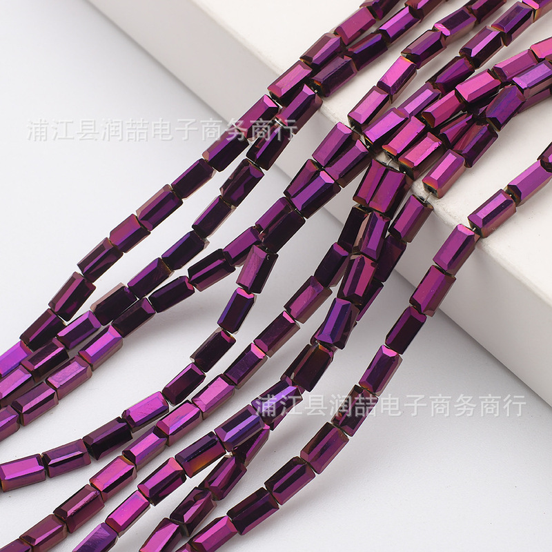 カットクリスタルガラス長方形ビーズDIYジュエリーアクセサリーネックレスイヤリングヘアアクセサリー衣料品アクセサリービーズクリスタルビーズ|undefined
