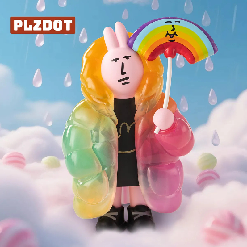 PLZDOT粉红兔子盲盒美丽心情系列抽象兔子潮玩摆件女生礼物饰品|undefined