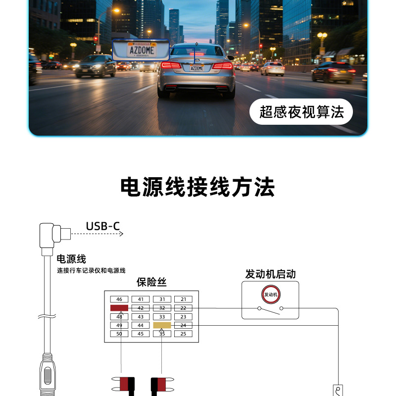Car 4-channel dashcam, 360-degree panoramic view, 24-hour parking monitoring, 4G small-screen dashcam, wholesale from the manufacturer