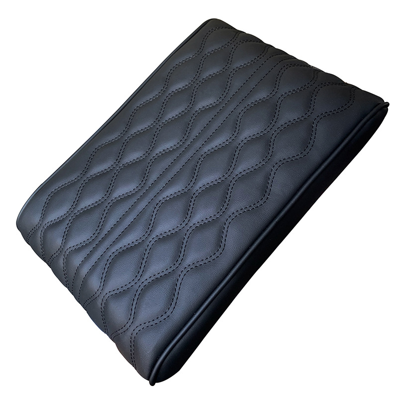 Universal – Universal Car Armrest box pad - black-ordinary-wave-pattern-riser-pad-33215