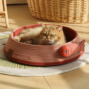 Cat Nest Pet Nest Four Seasons Universal Cat Scratch Board Woven Nest Breathable Sleeping Nest Washable No Scrap Resistance