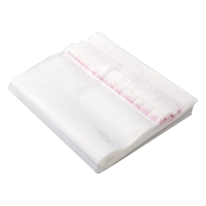 En stock venta al por mayor pe bolsa autoadhesiva transparente bolsa de embalaje de ropa bolsa adhesiva embalaje de ropa bolsa de plástico suave