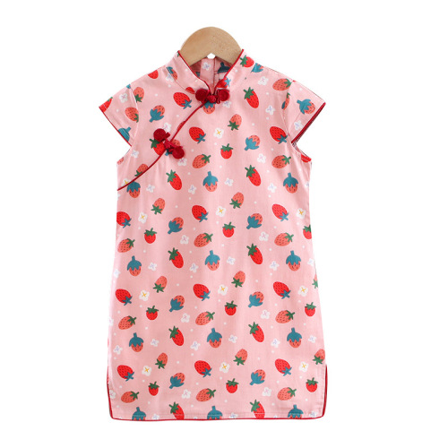 Child's Qipao Summer Dress in Style of Sistina, Chinese Traditional Dress for Girls, Chinese Style, Tang Suit, Ancient Costume, Hanfu Princess Dress