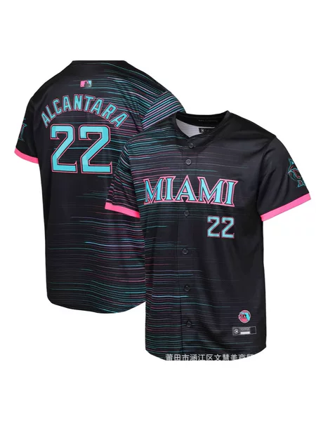 Youth Miami Marlins Black 2025 City Connect Limited Edition Player Jersey