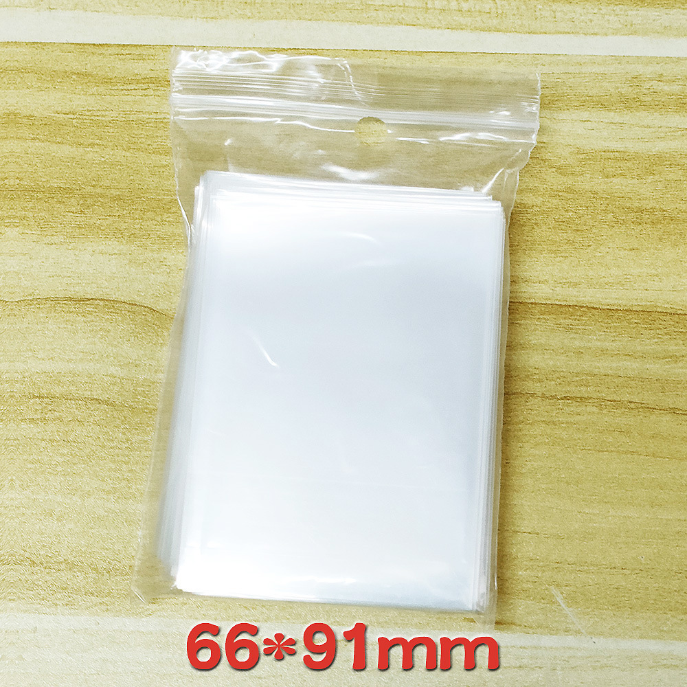 Venta al por mayor CPP transparente 20 tarjeta de seda película titular de la tarjeta gu ka tarjeta pequeña barra bolsa autoadhesiva bolsa de autosellado cubierta protectora palomitas de maíz