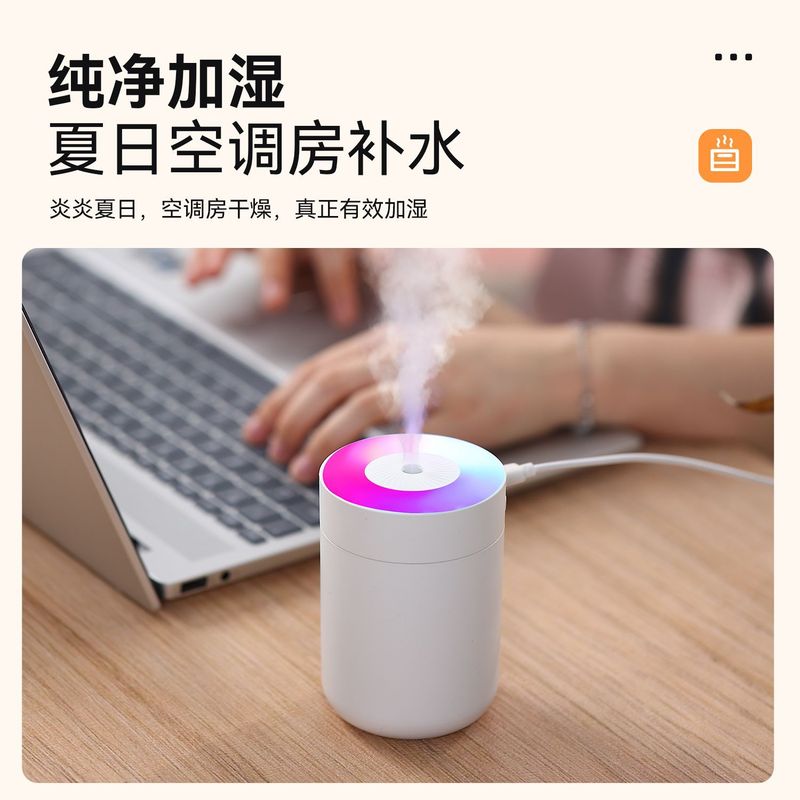 跨境新款桌面办公室车载usb迷你加湿器小型家用炫彩氛围灯补水|undefined