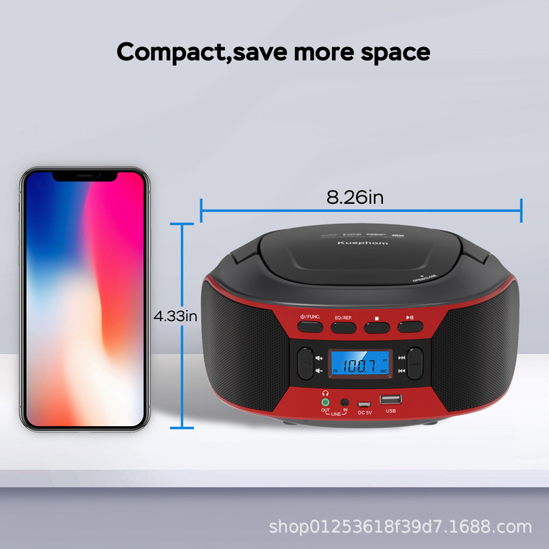 cd机播放机手提式Boombox家用音乐专辑FM蓝牙播放器亚马逊面包机|undefined