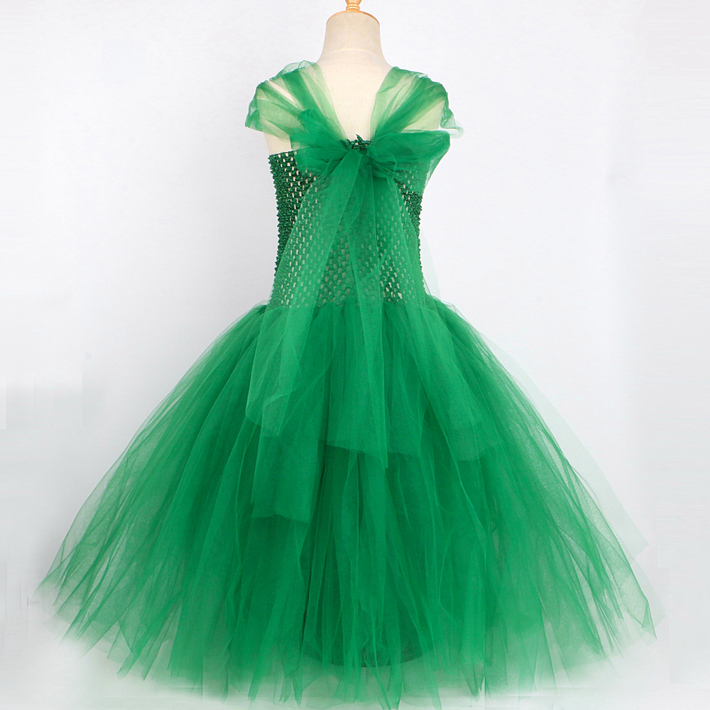 Ropa para niños Falda de bruja loca 2 Disfraces de Halloween para niños Vestido de tul de malla para niñas Ropa para niños_voghion.com