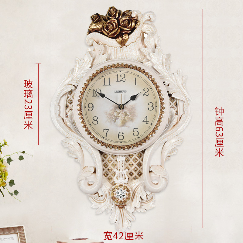 Americana elefante salón reloj creativo Reloj de pared Retro estilo europeo mudo decorativo cuarzo péndulo pastoral Reloj de pared al por mayor