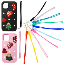 跨境彩色硅胶手机挂绳手腕绳音箱暖手宝U盘短绳配同色手机壳吊绳