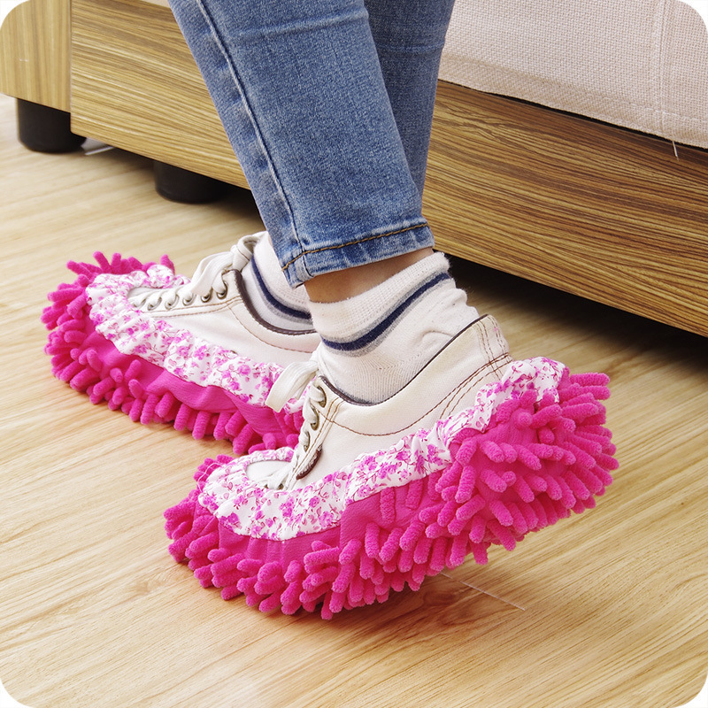 Lazy Floor Wipe Slippers Lazy Rag Mop Cloth Replacement Wood Floor Cleaning Chenille Shoe Cover