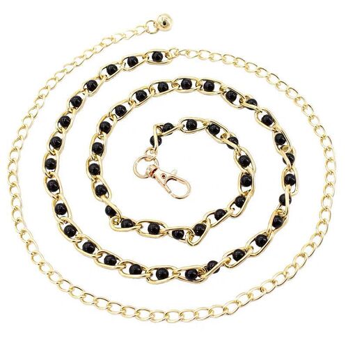 Cross-border European and American metal chain, pearl versatile pendant body chain waist chain, Korean pure and simple single-circle pants chain