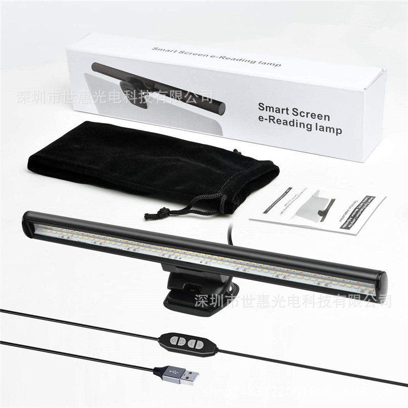 Portátil clip luz mágica color pantalla colgante luz LED inteligente protección de ojos luz RGB pantalla