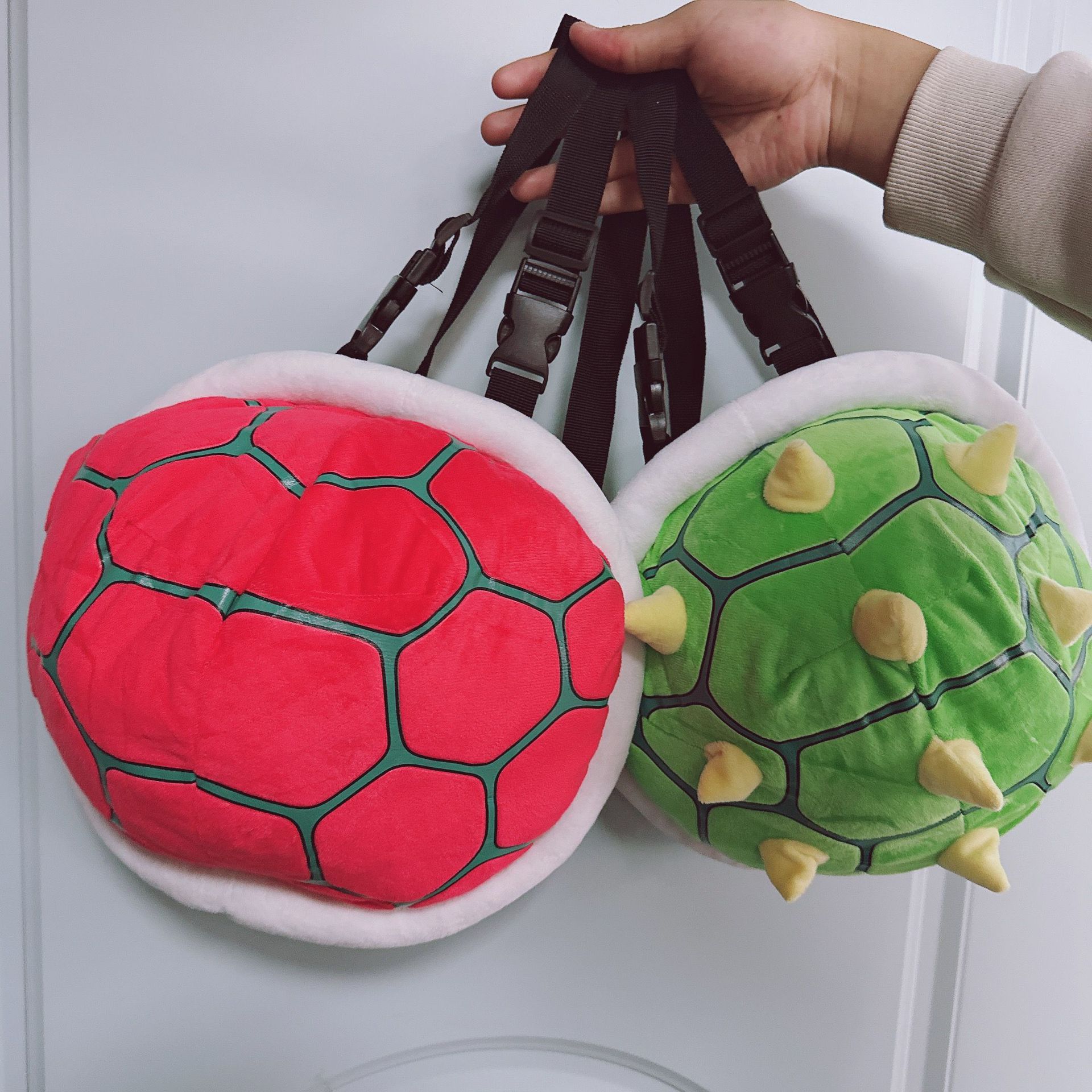 Cartoon Fire Dragon Bowser Turtle Shell Winged Turtle Backpack Spiky Turtle Bag Plush Toy Children's Gift
