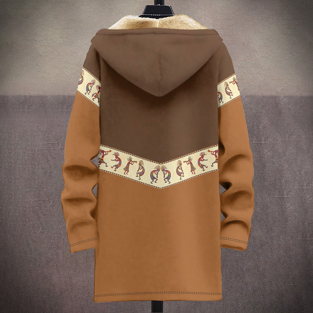 Men's autumn and winter multi pattern Christmas cotton jacket DIY with velvet 3D printing hooded cardigan zipper pocket_voghion.com