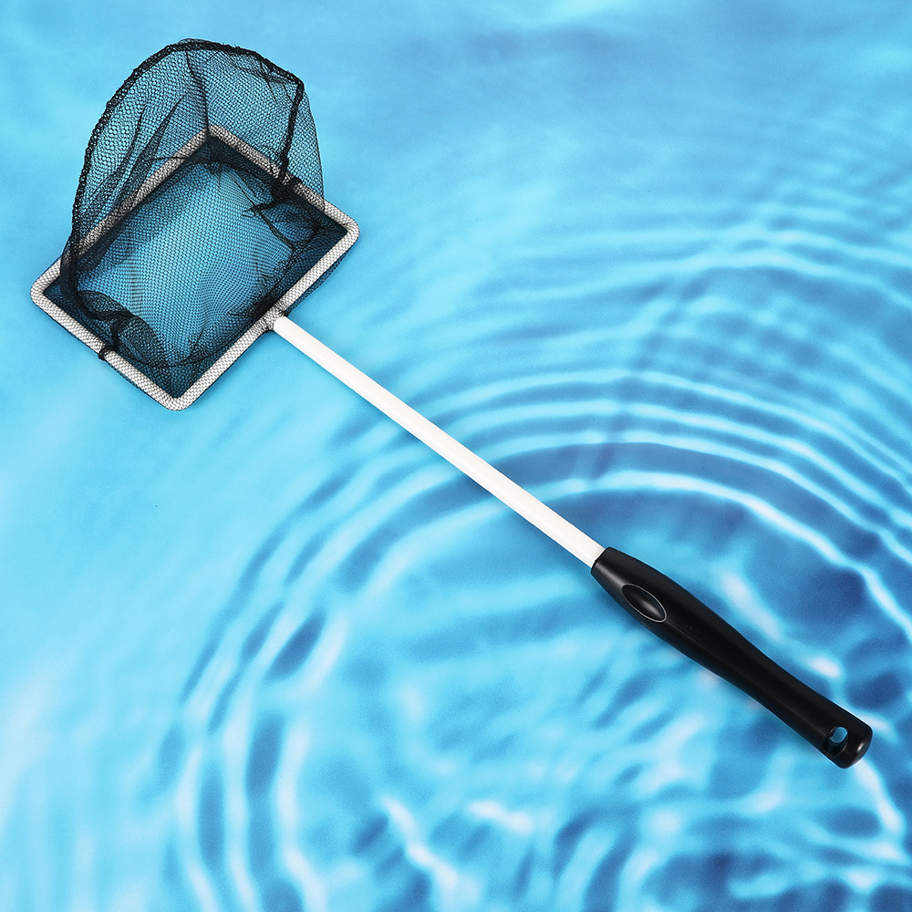 Plastic one-piece telescopic black and white fishing net square nylon isolation net 3D fishing multi-purpose fisherman's net fishing scoop net