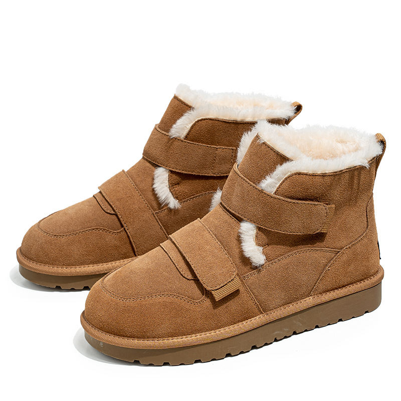 3125 par snestøvler nichedesign 2023 efterår og vinter nye fløjls tykke varme nordøstlige bomuldssko tykke såler_voghion.com